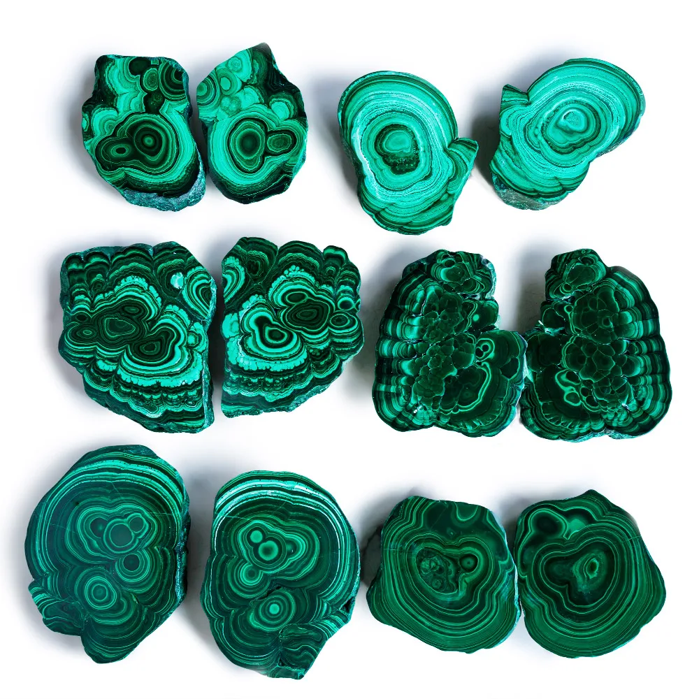 Wholesale  Raw Malachite Freefrom Slab Decorative for Crystal Beads Necklace