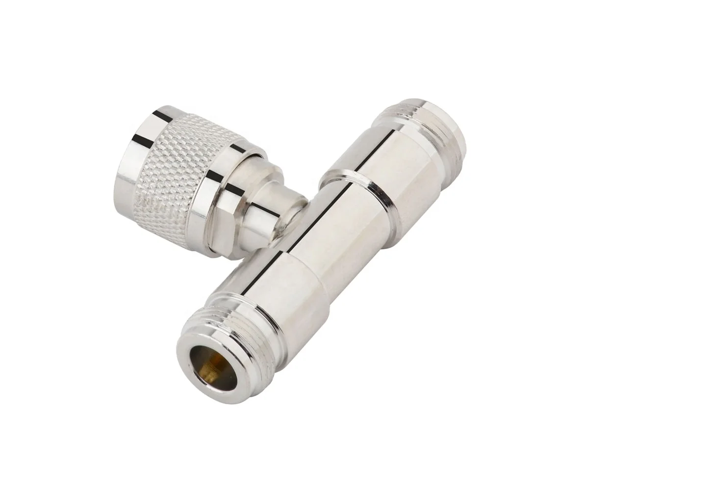 3 Way Connector N Male Jack to 2 N Female Triple T RF Adapter Connector for Outdoor / Indoor Antenna