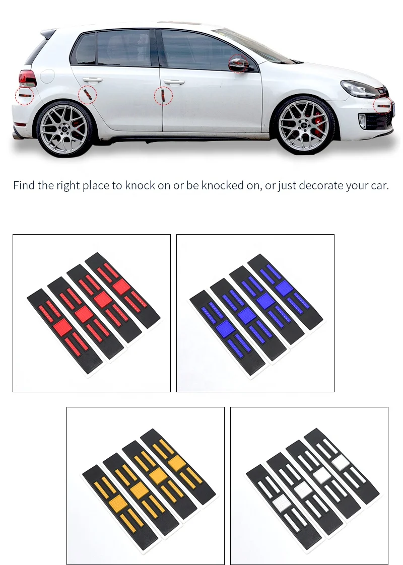 Factory Custom Logo 4PCS Car Fashionable Decorative Strip Car Side Door Edge Guards Auto Door Protector