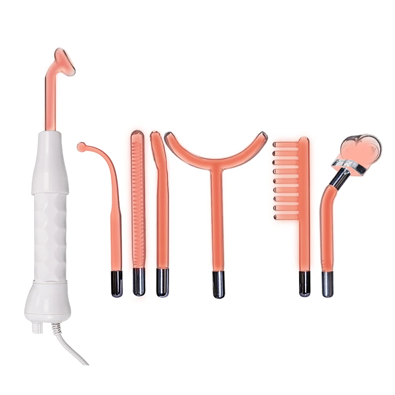 Bowket High Frequency Facial Machine 7 Wands Tube Electrode Argon Gas Skin Tightening and Wrinkle Reducing Beauty Instrumentacne