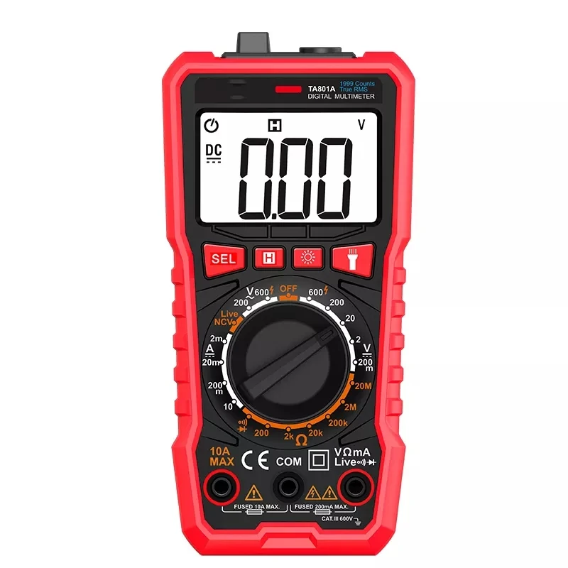 TA801A Ncv Ac Dc Ohm Hz Smart Manual Range Digital Multimeter Tester