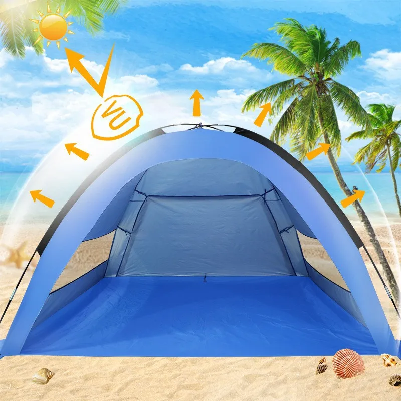 Cross border hot selling tent outdoor sunscreen thickened rainproof 3-4 people quick open automatic tent