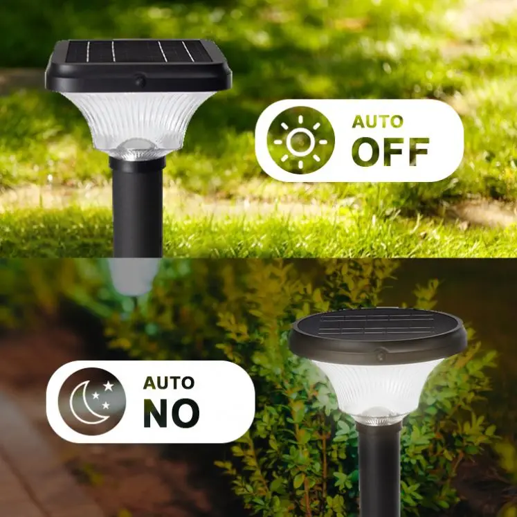 Outside Modern Luxury Home Decoration Garden Lights Black Metal Lawn Lamp