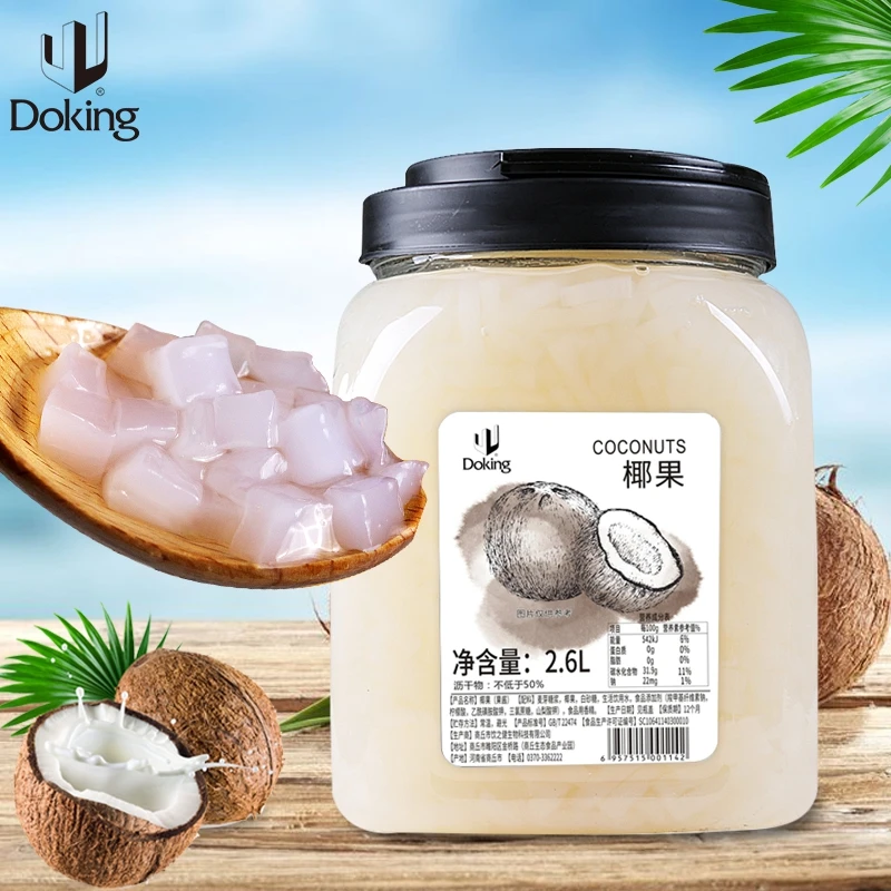 
Coconut jelly Hot sell diced Coconut Meat Jelly Raw material for bubble tea milk tea soft drinks milkshake decoration 