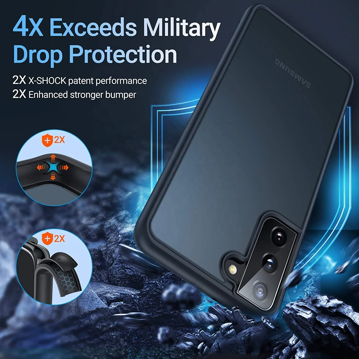  TORRAS Guardian фиолетовый для Samsung Galaxy S21 фирменный водонепроницаемый ударопрочный Прозрачный матовый Жесткий Чехол мобильного телефона