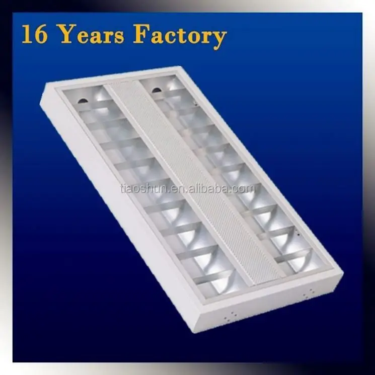 Long Lifespan T5 ceiling grid v-shape grid fluorescent ceiling light fixture