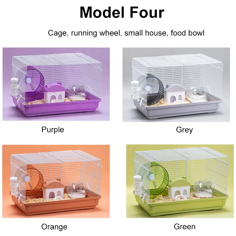 Customized Convenient Luxury Chinchilla Cage Wire Hamster Cage With Handle