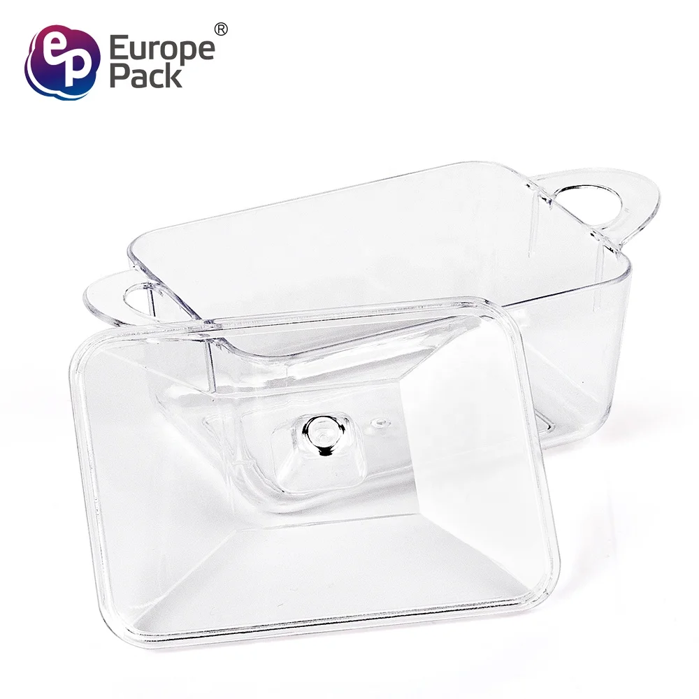 Eco friendly disposable plastic tableware 70ml mini sauce container with lid