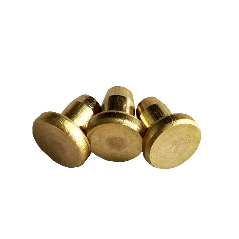 custom hardware screws Solid Pure Copper  Blind Rivets Brass Flat Round Head Metal Pin OEM rivet screw
