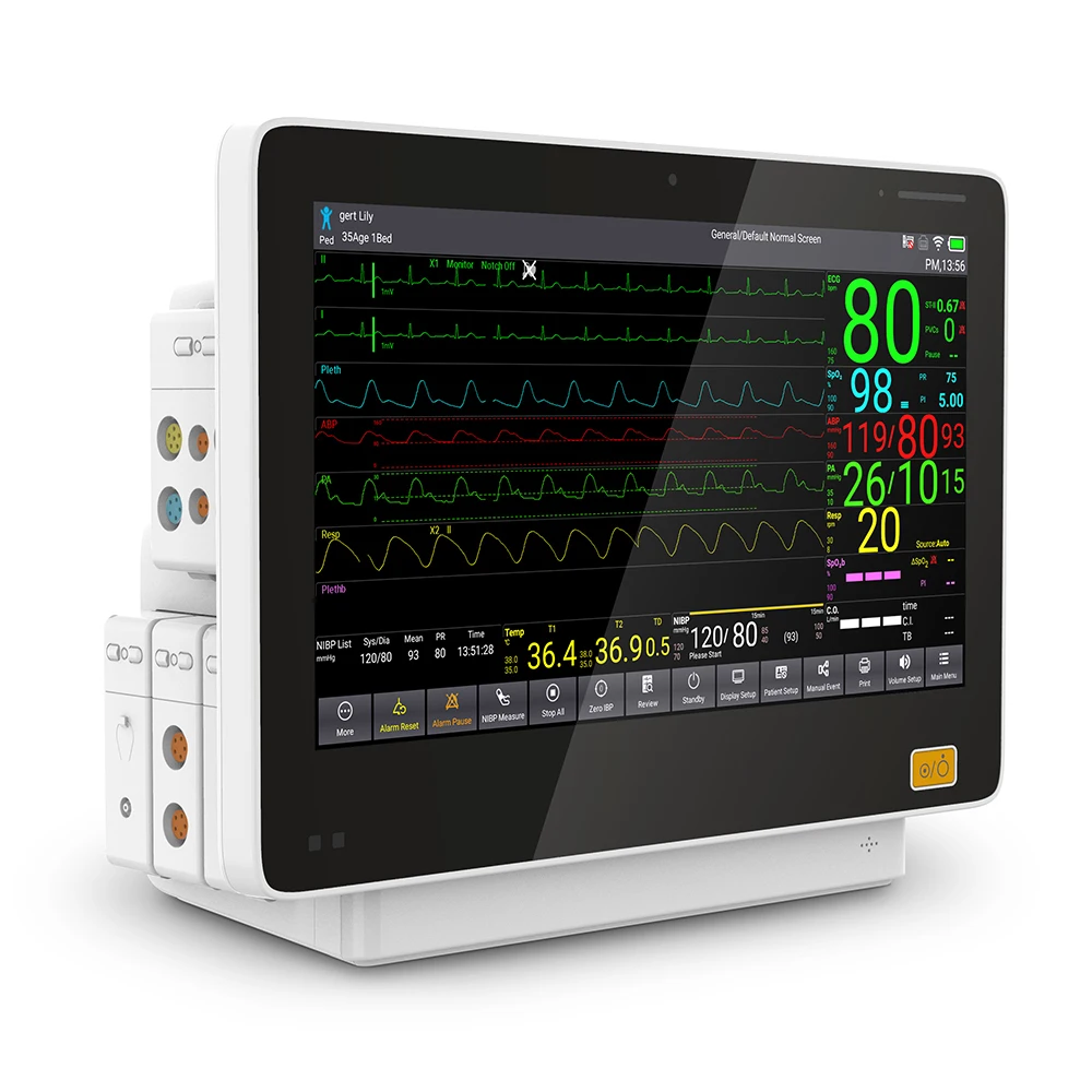 15 Inch Spo2 Ecg Portable Touch Screen Signos Vitales Devices Patient Monitor De Signos Vitales Vital Sign Monitor