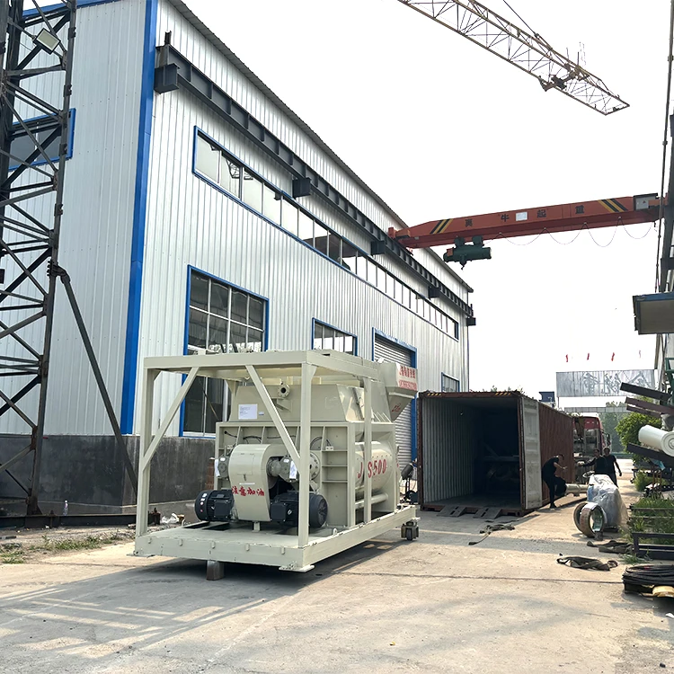 Popular Concrete Machine Js1500 Double Horizontal Shaft Concrete Mixer