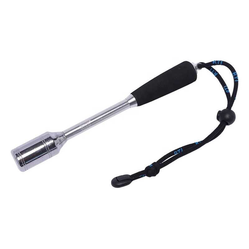 Fishing Tackle Accessories EVA Handle Aluminum Shaft Fishing Priest Alloy Fish Hammer Knock Fish Stick For Fishing