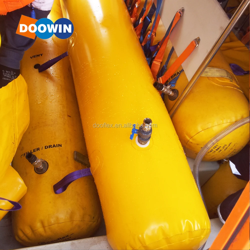 The best choice overload PVC rescue boat Sausage Bag For Lifeboat Load Test