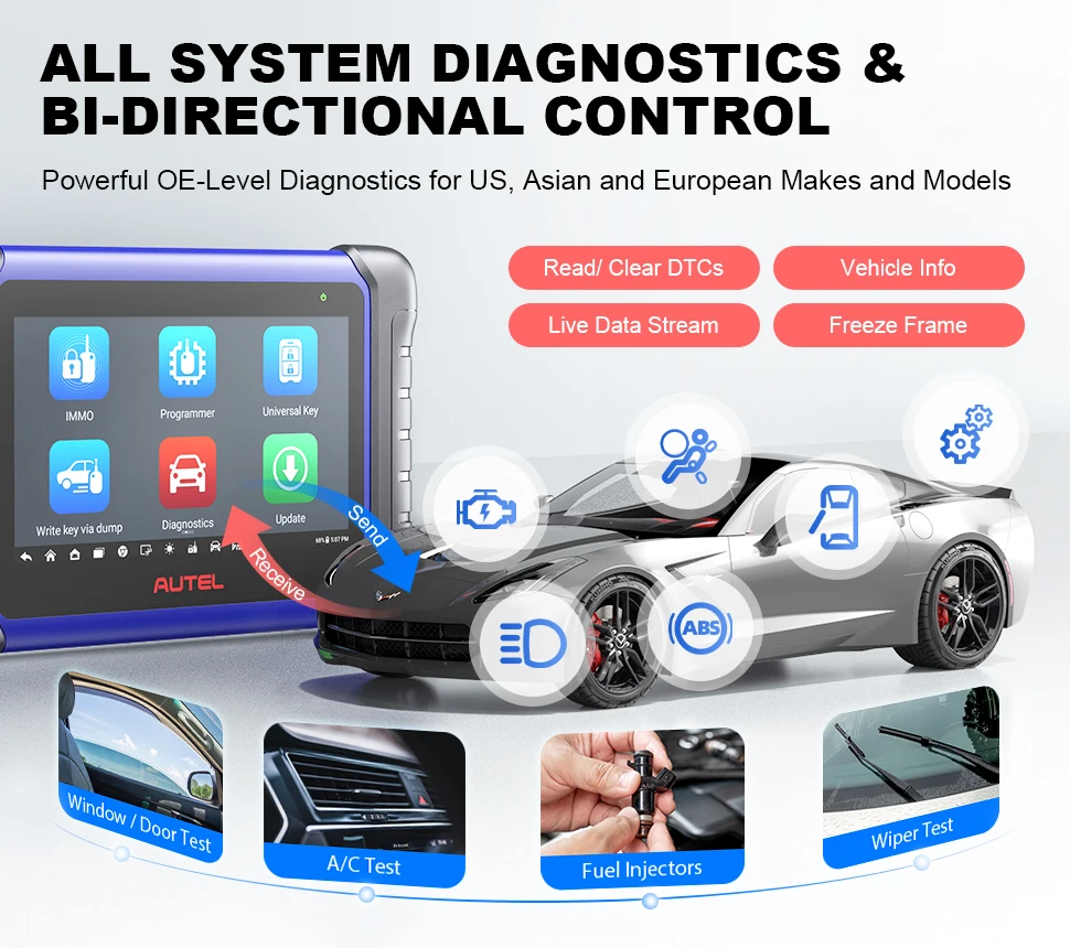 autel authorized shop im508s car key fob programmer tool programming diagnostic scanner vehicle machine diagnosis for all cars