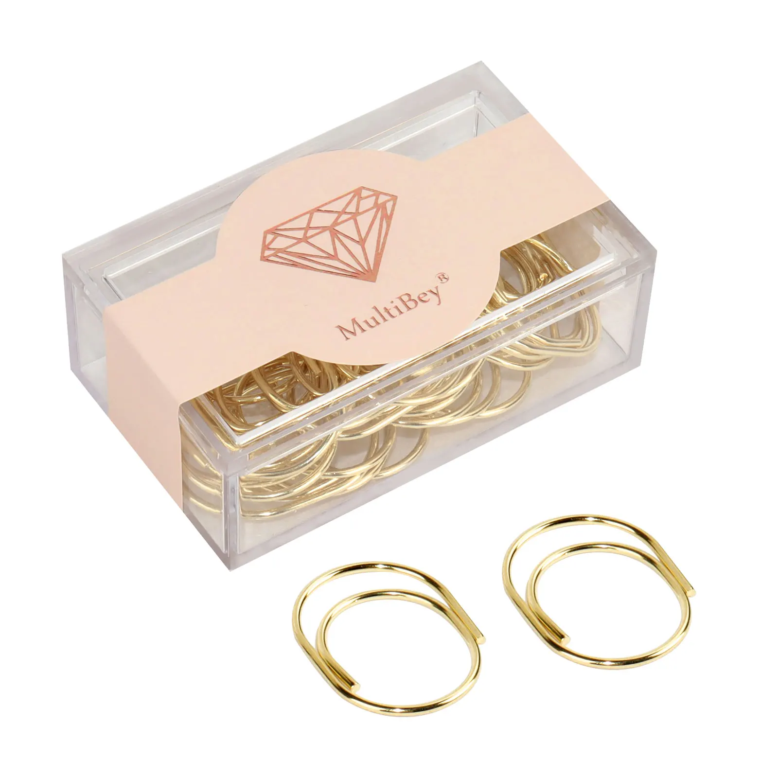 factory promotion product of office paper clips gold 25mm fat paperclip