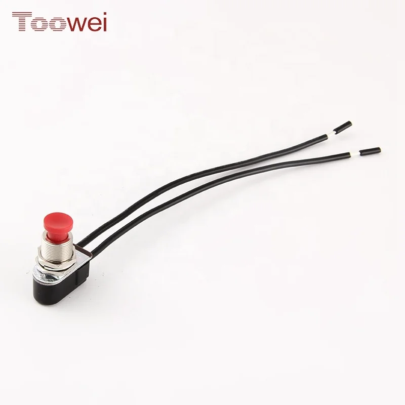 Toowei toggle switch 2 pin NC/NO special push button toggle switch with wire