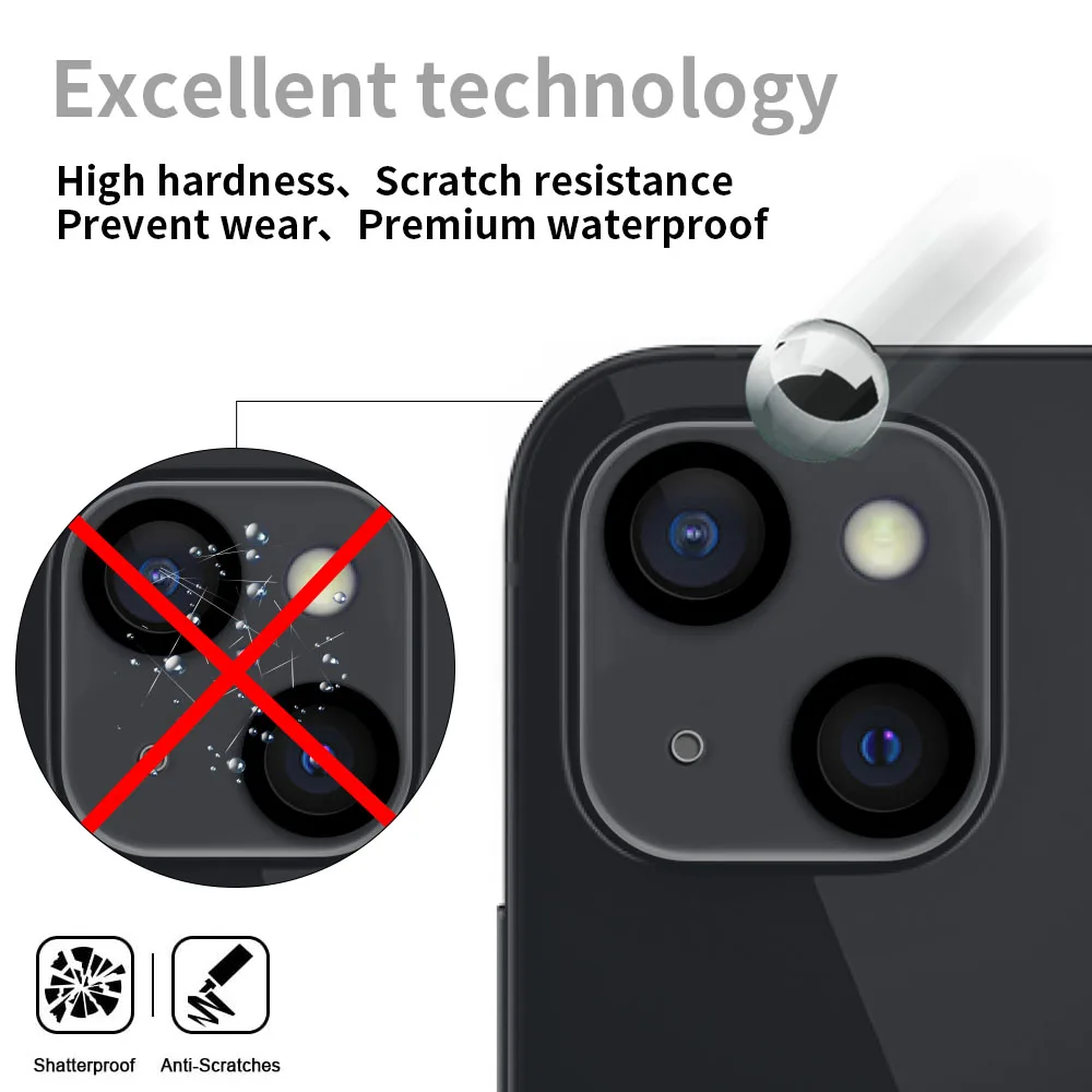 Mobile Phone Camera For iPhone 13 Explosionproof Anti Glare Mobile Phone Lens Screen Protector For iPhone 13 Mini