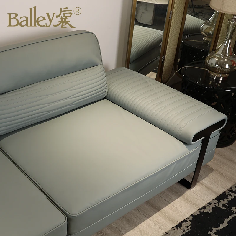 hot selling modern design living room luxury leather fabric sofa with gold stainless steel base set home furniture manufacturers