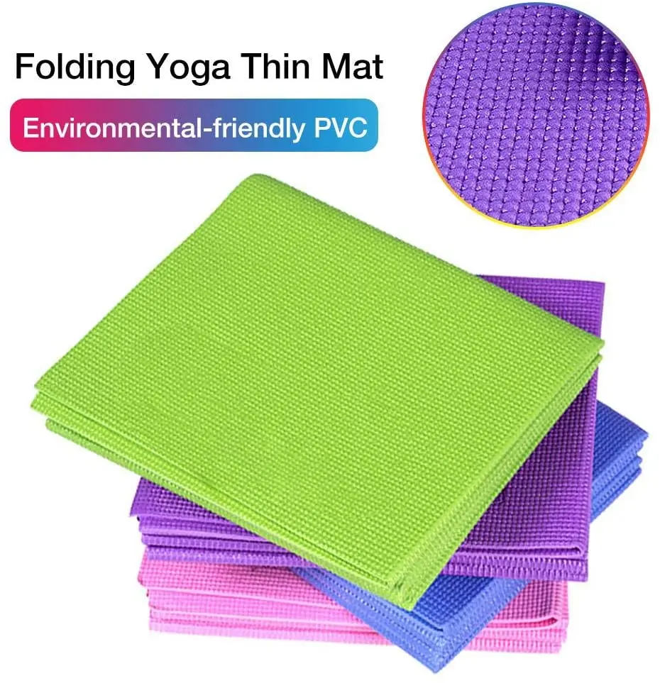 Foldable Yoga Mat for Travel, Portable Non-Slip Training Mat Camping Mat, High Tear Resistance and Moisture Resistance
