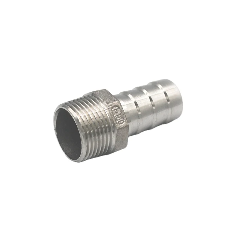 Ss Stainless Steel M Threaded Pipe Fittings Hose Nipple