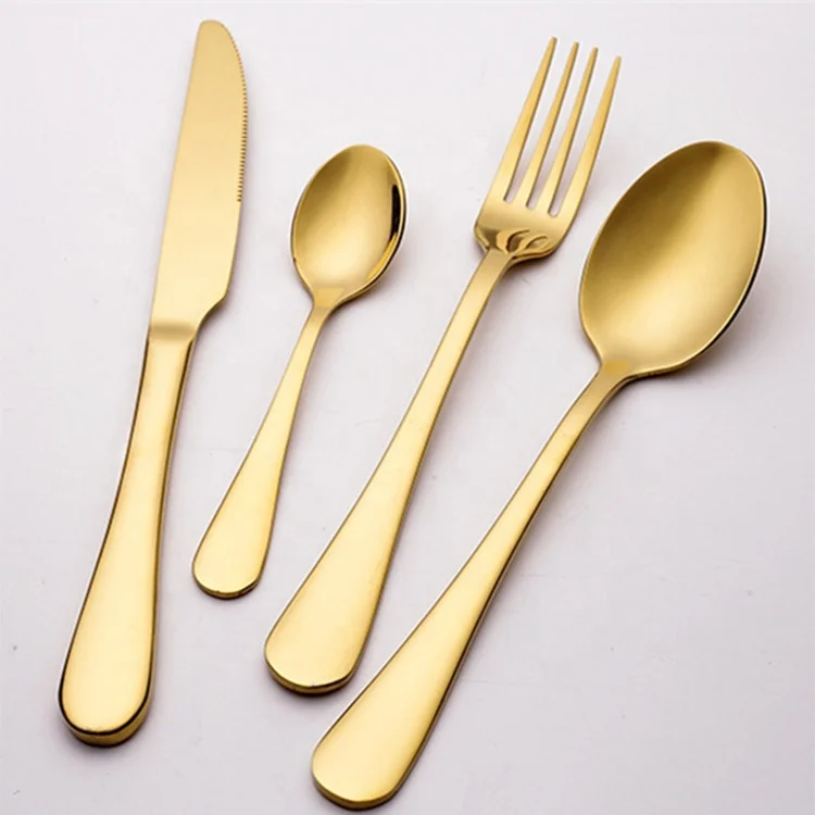 Restaurant cheap silver flatware set dinner spoons forks and knife stainless steel cutlery