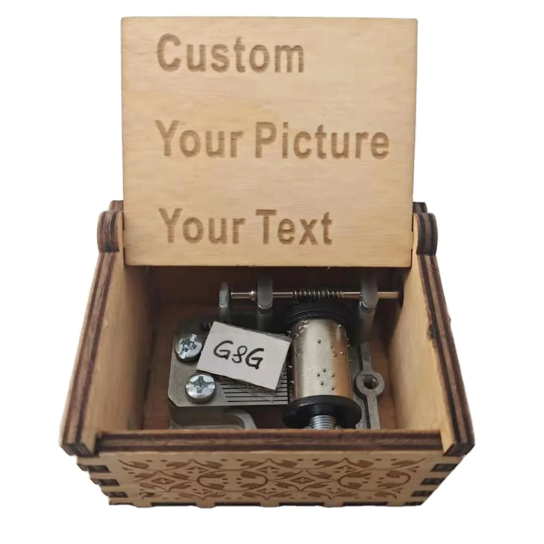 Деревянная музыкальная шкатулка с логотипом на заказ от фабрики музыкальных шкатулок