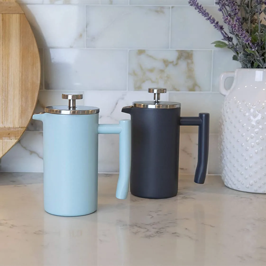 Reekoos Christmas Factory Price Coffee And Tea Tool Set Coffee Maker Stainless Steel Double Wall Insulated French Coffee Press