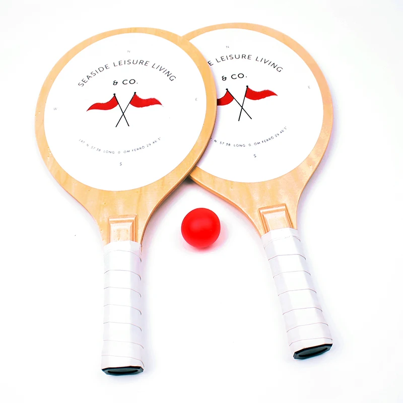 OEM&ODM price custom  beach tennis racket Colorful wooden racket beach tennis racquets