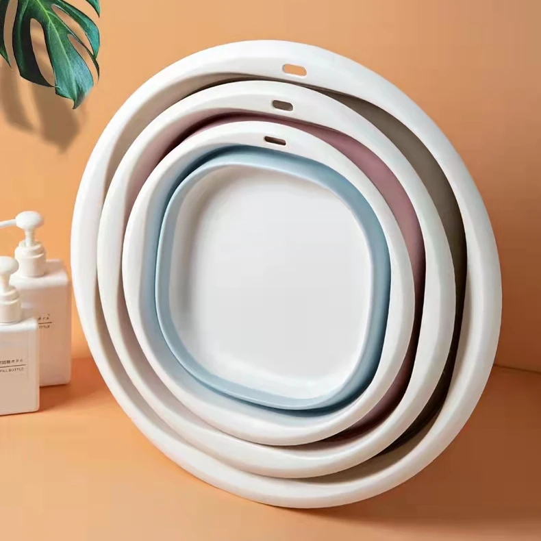 Outdoor travel portable large silicone folding washbasin,washing basin,Foldable square washbasin