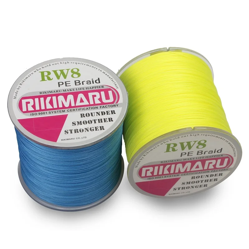 Rikimaru RW8 8 strands супер прочная леска 300 м PE плетеная рыболовная из ПЭ производители морской рыбалки линии для ловли карпа бас пресной воды