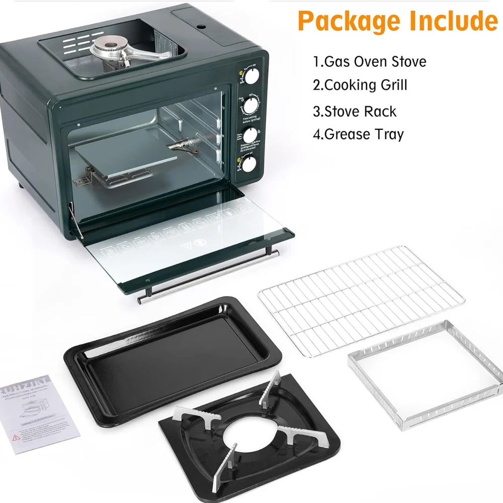 Junwei KX-1330 30L Butane Gas Stove Camping Camp Car BBQ Picnic Outdoor Portable Cassette Oven Gas Stove burner Oven