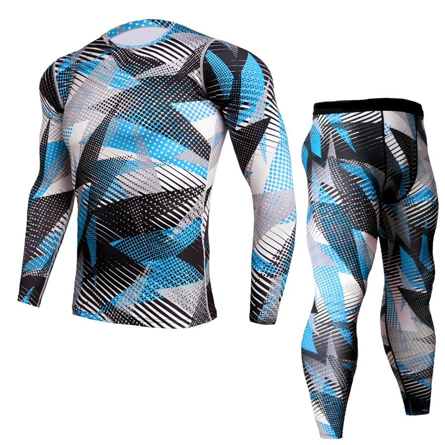 Hot Sale Men Women Long Sleeve Shirts And Leggings Set Custom Logo Compression Gym Fitness Rash Guard