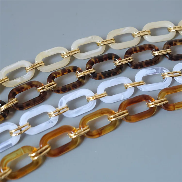 High End Multipurpose Decorative Chain Assemble DIY Acrylic Resin Chains for Bag Woman Handbag Bag Straps
