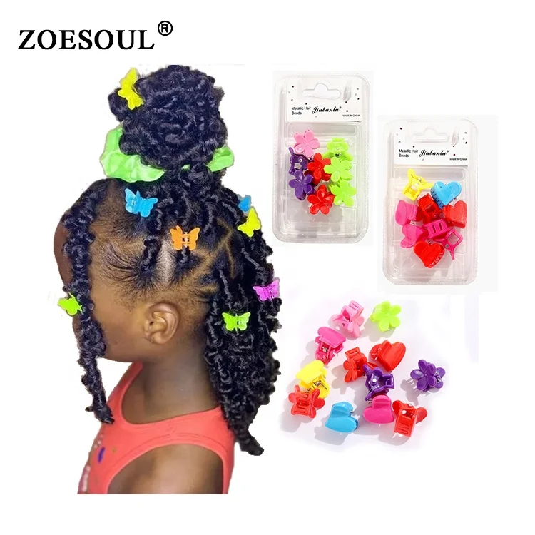 Lovely Heart Flower Butterfly Plastic Mini Hair Claw Clips For Little Girls Kid Hair Accessories