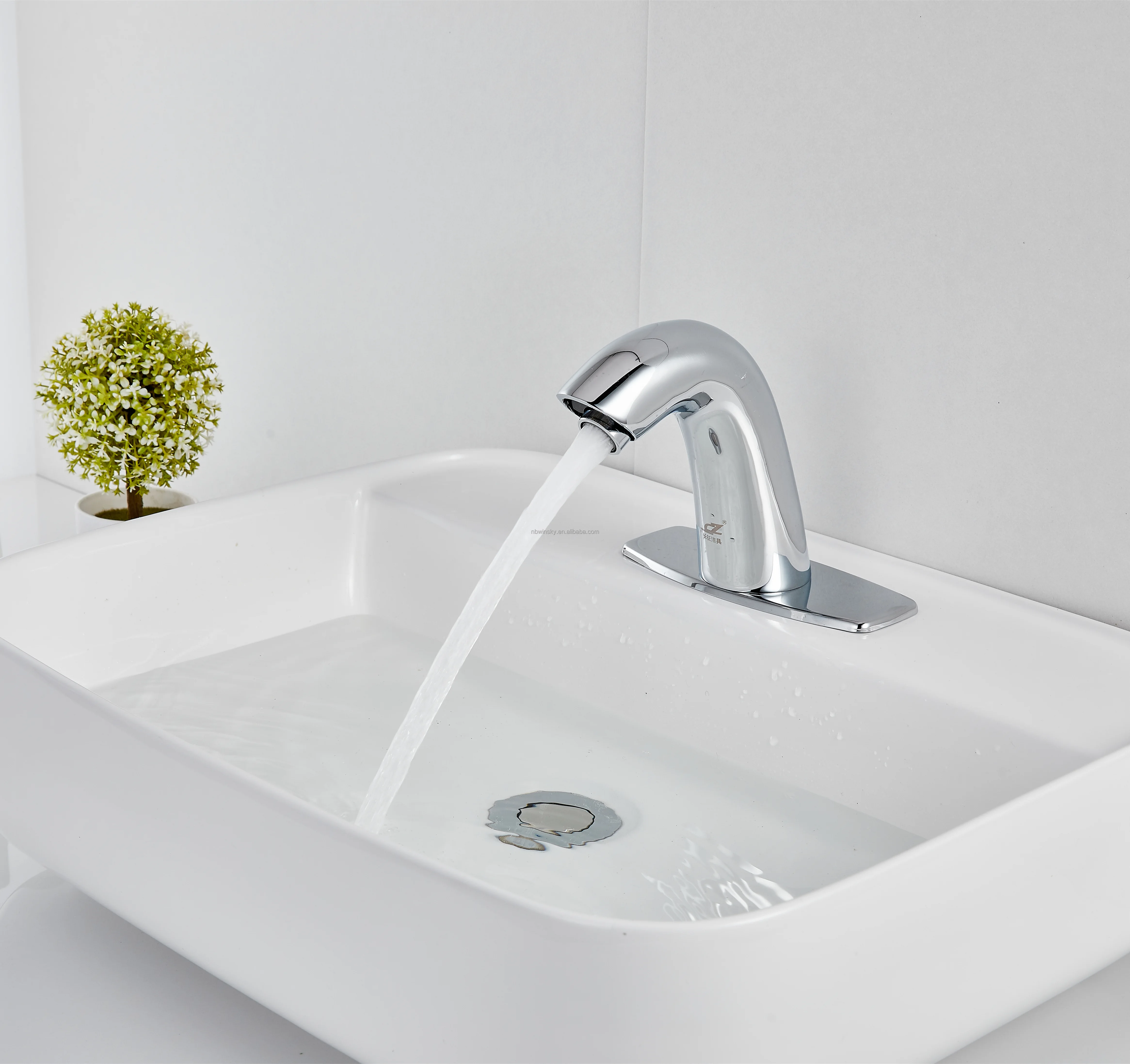 Waterfall Electronic Automatic Sensor Touchless Bathroom Faucet