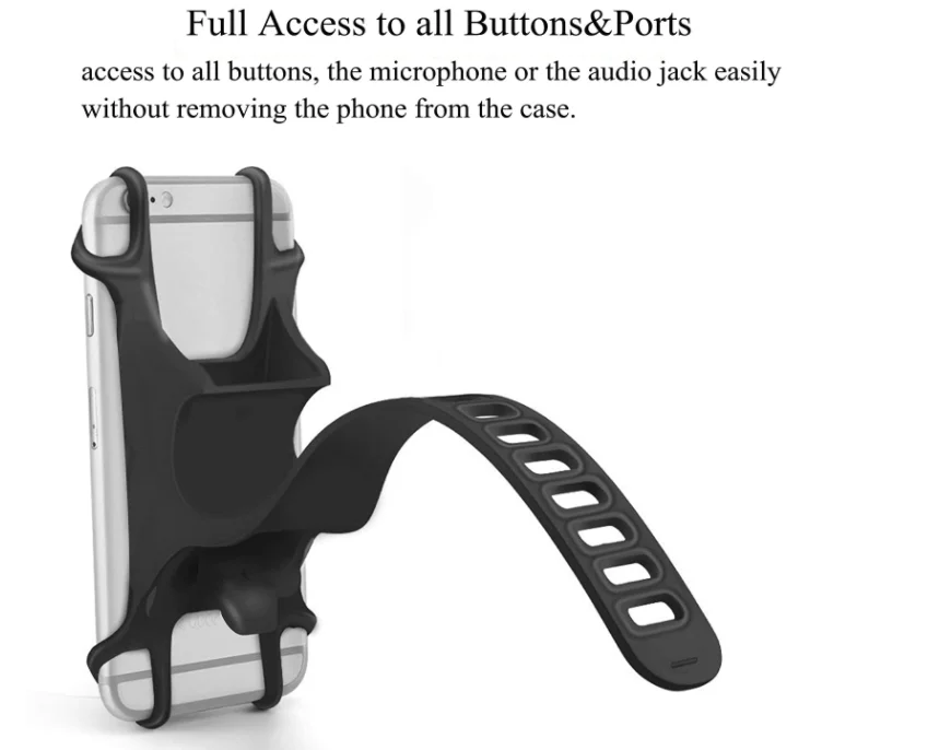 Universal 360 Rotation Universal 360 Rotation Bike Accessories Anti-Drop Smart Bike Phone Holder Silicone Strap For Riding Sport