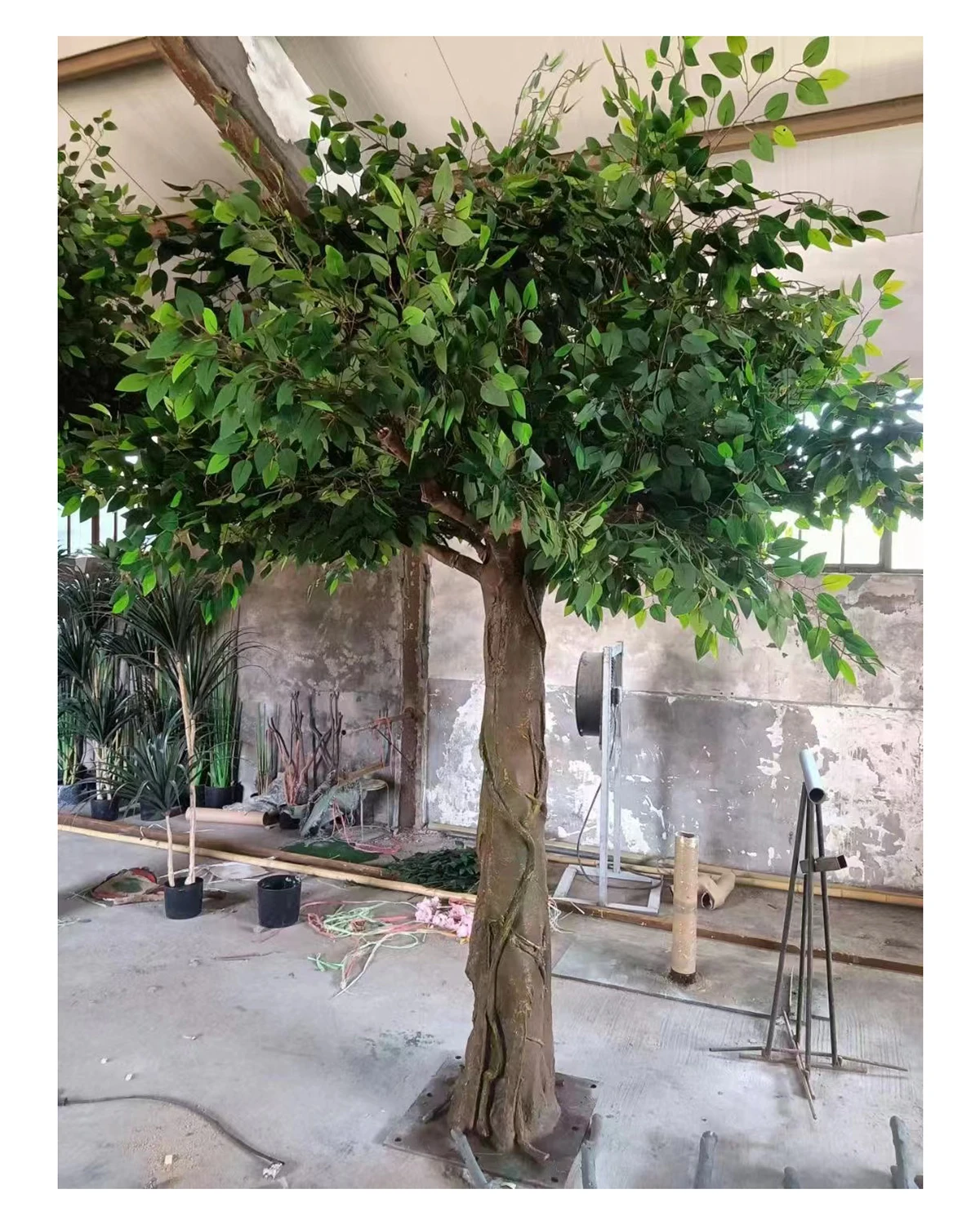 C65 Green leafy artificial silk cherry tree blossom high end luxury flower tree home decoration street ornament