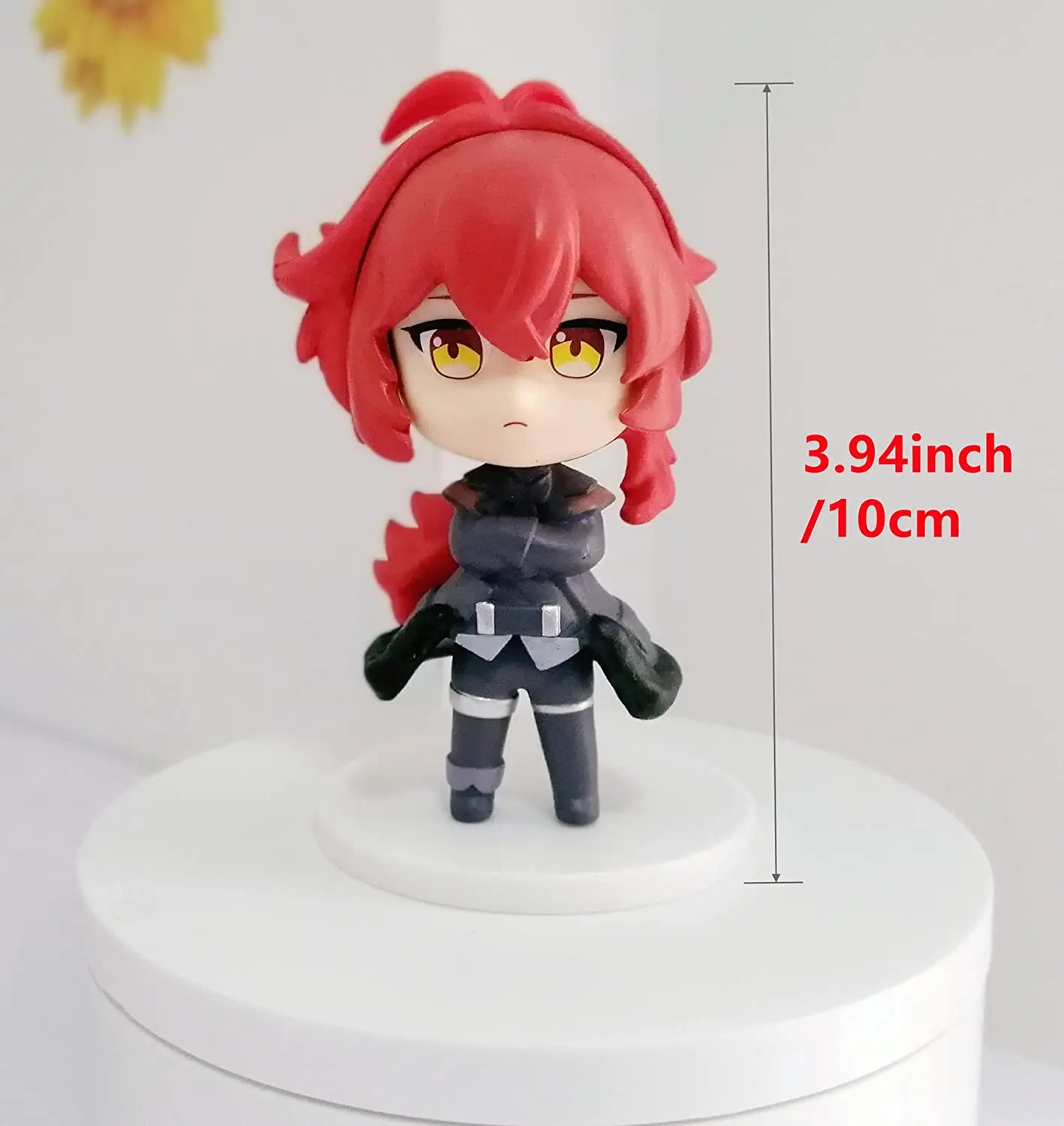 HUAYI  Desk Decoration Paimon Vinti Aether Lumine Diluc Amber Anime Action Figures Genshin Impact Figure Set