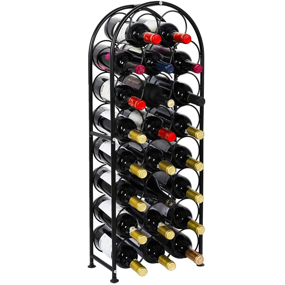 Metal Display Stand Floor Wine Cabinet Household Bottle Shelf Vertical Display Ornaments