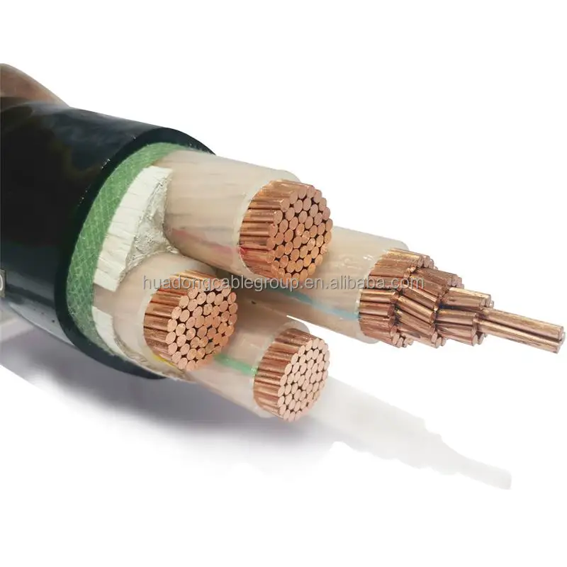 0.6/1 kV PVC Sheath XLPE Insulated 4 Core Power Cable N2XY Cable