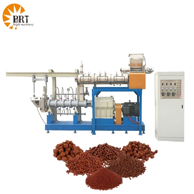 extrusion machine for making fish feed floating and sinking fish feed extruder plant trout pet food extrusion machine