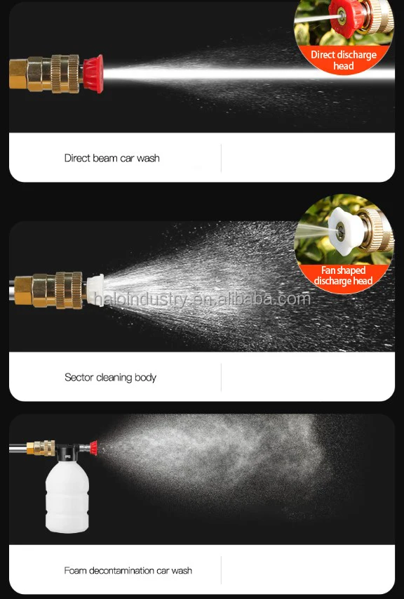 Portable Car Washer Cordless Pressure Washer Gun Battery Powered Power Cleaner Pressure Washer Foam Cannon - car wash Foam Gun