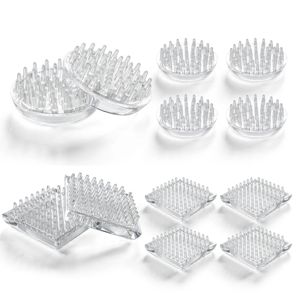 Plastic Carpet Protector Spiked Cup Comfortable Touch Caster Cup Spiked Furniture Cup for Sofas Tables Chairs Offices Bookcases