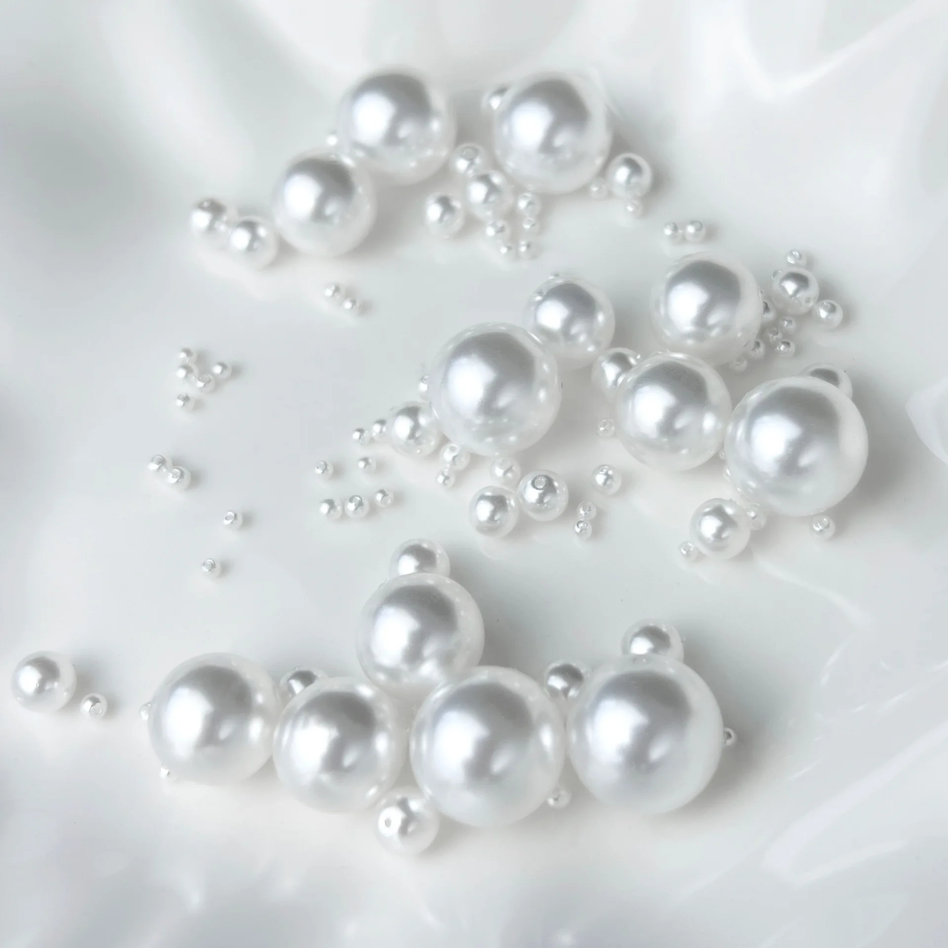 High Quality 3-10mm Crystal Pearls Hot Sale Wholesale Bulk Round Glass Pearls for Jewelry Making