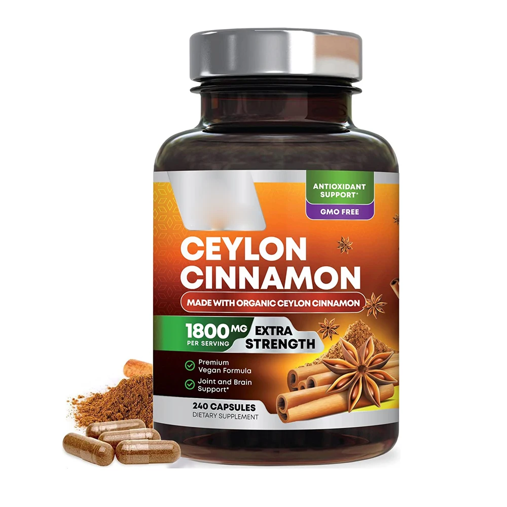 Private Label Ceylon Cinnamon Powder Capsules For Blood Sugar Levels Support Supplement Best Vegan True Cinnamomum Vitamins