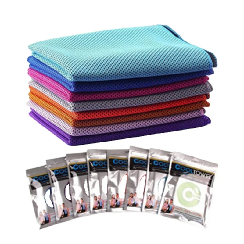
Fitness Dry Cooling Sports Towel for Gym Best Workout Face Sweat Towels Fall Cotton Woven 100% Polyester Square OEKO Tex Newborn 