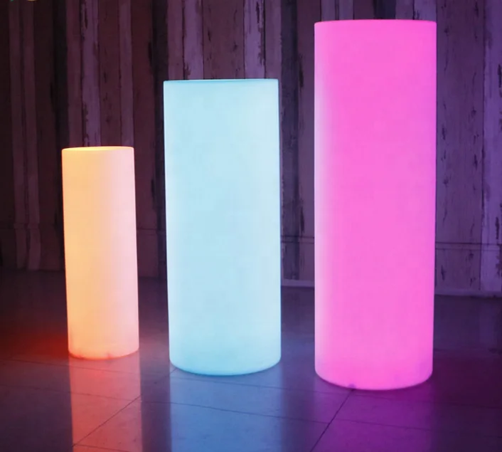Commercial grade decoration led pillar light wedding