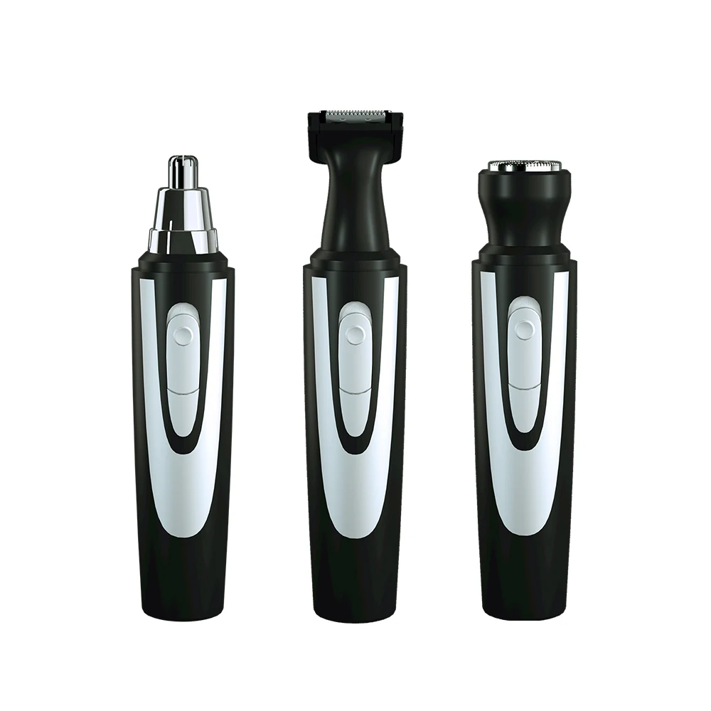 2022 Professional 3 in 1 Black Mini Shaver Battery Operated Nose And Ear Hair Trimmer For Men