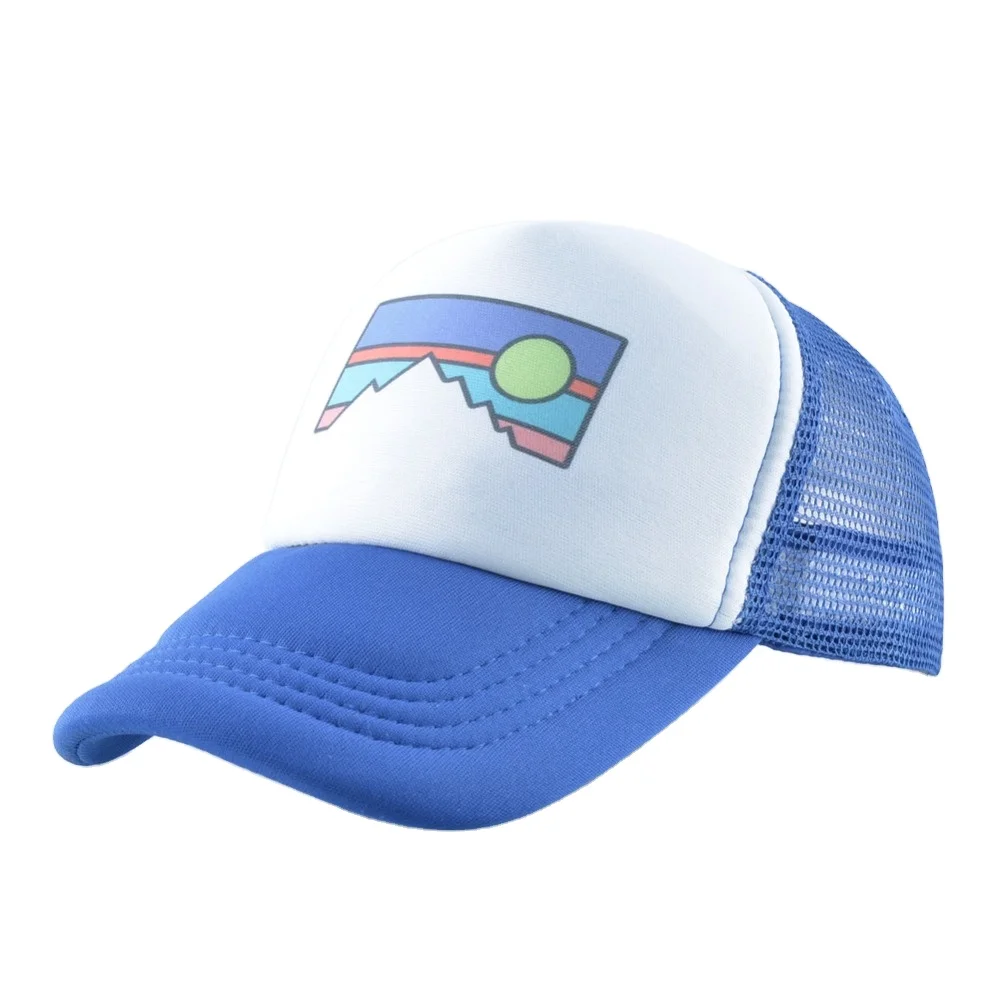 Lovely Baseball Caps Children Trucker Bone Hip Hop Cap Fox Pattern Snapback Girls Sun Hats For Boys Outdoor Mesh Caps