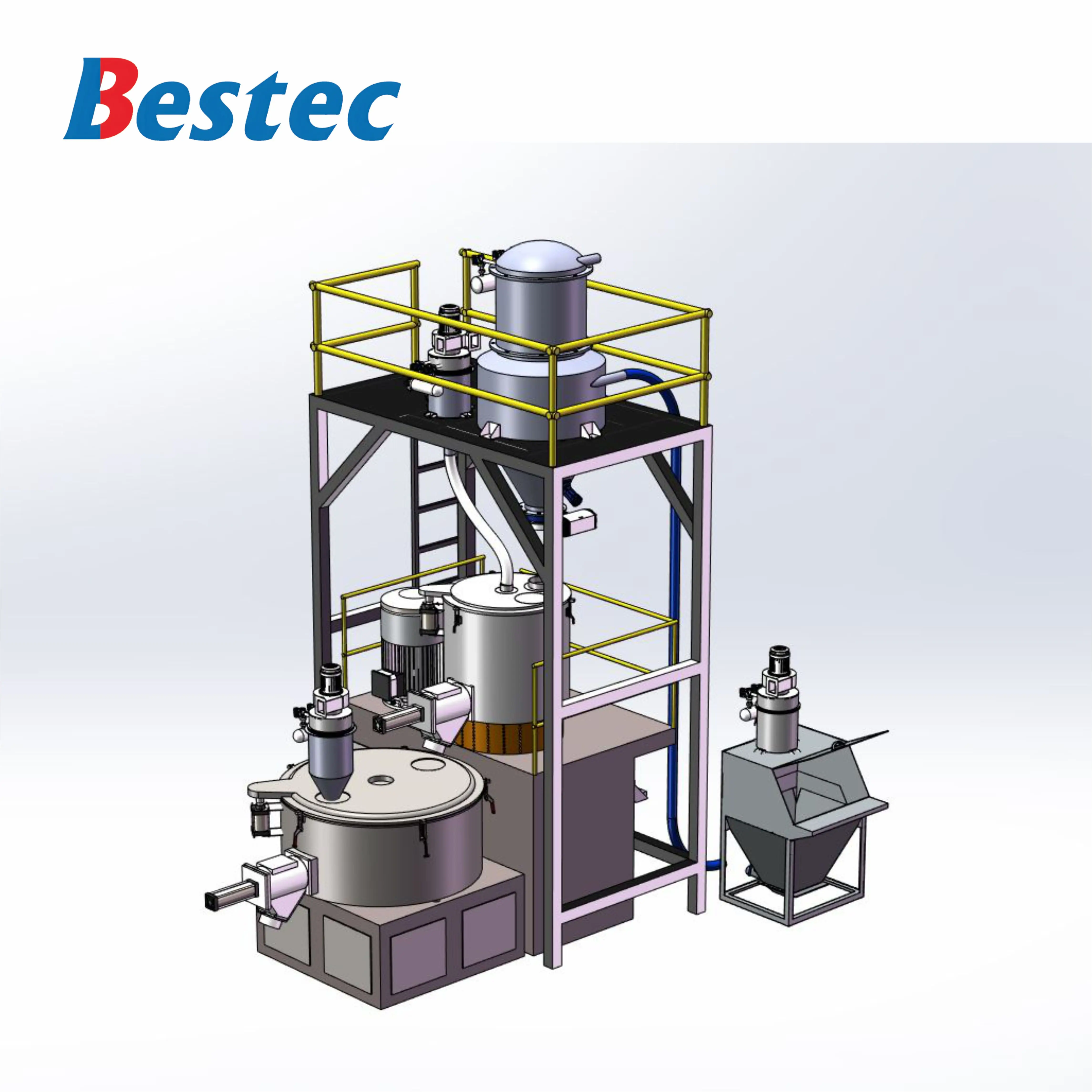 Pvc Mixer High Speed Mixer Automatic Mixing Conveying System For PVC Plastic Powder